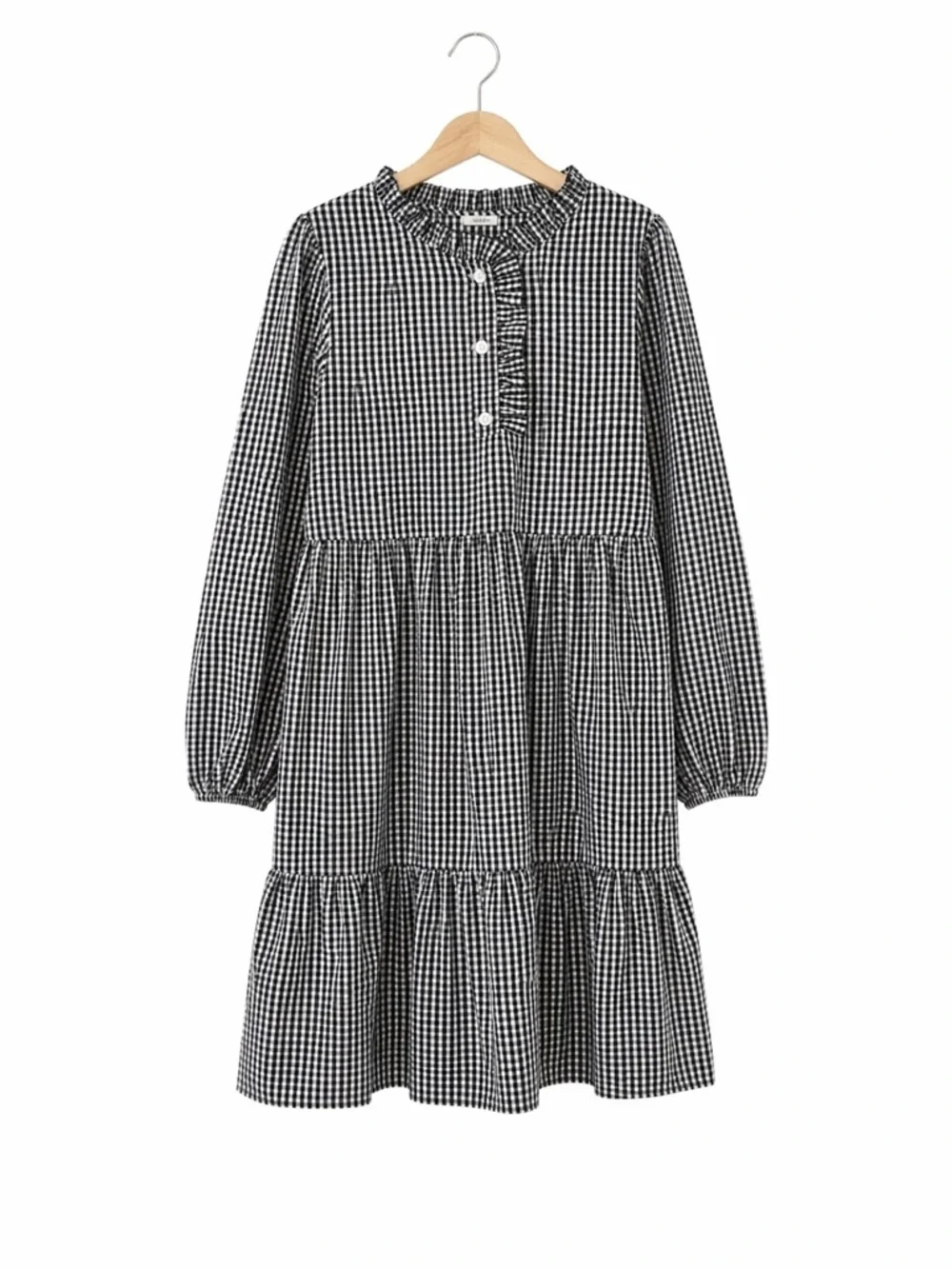 Little English Navy and White Gingham Kids Dress
